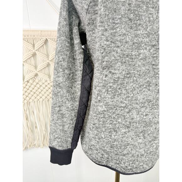 Abercrombie & Fitch Quilted Snap Front Sweater XS Black Gray - Picture 7 of 8